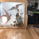 Mirror decorated with birds
