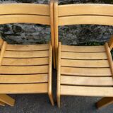 Suite of 8 solid beech chairs