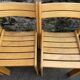 Suite of 8 solid beech chairs