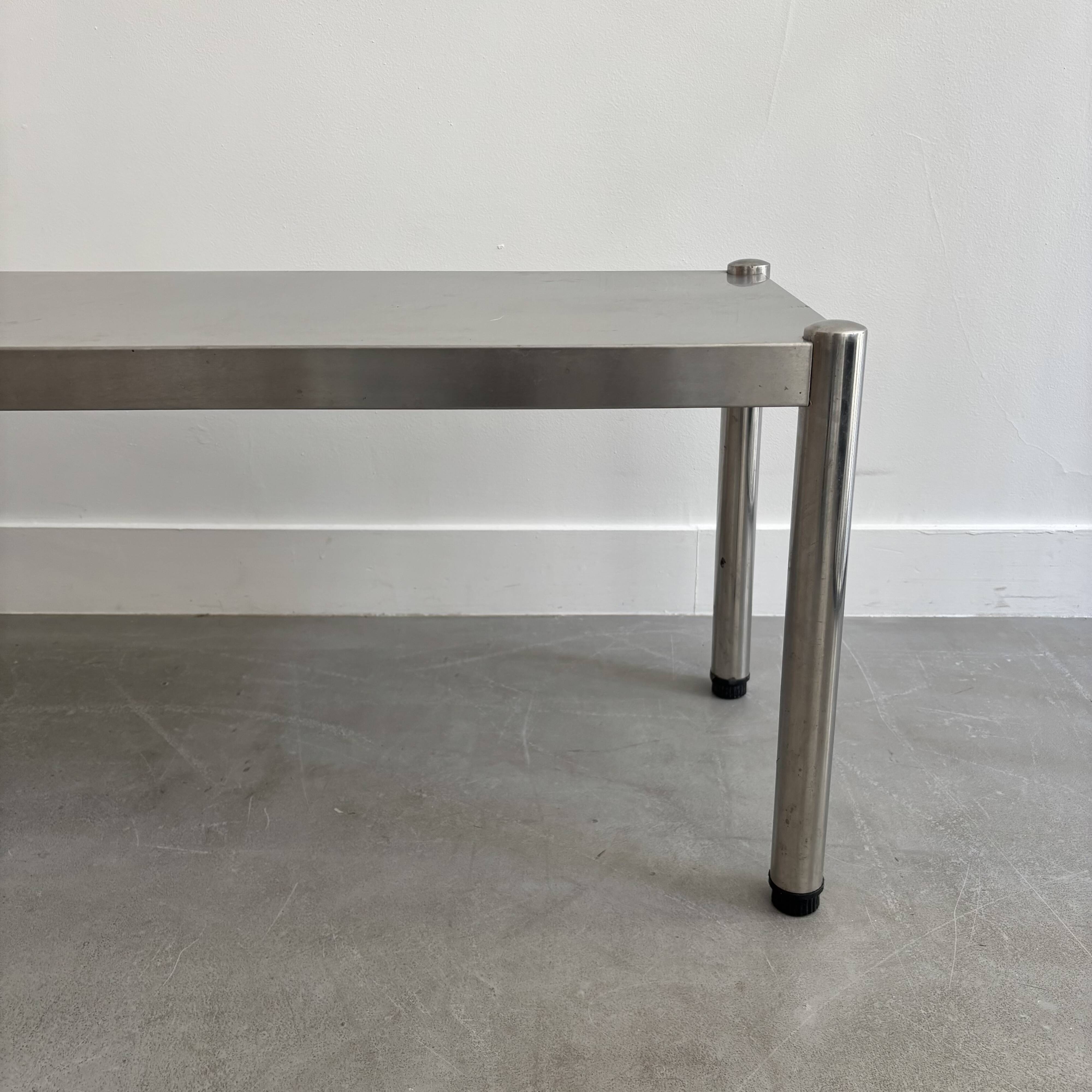 Vintage stainless steel bench