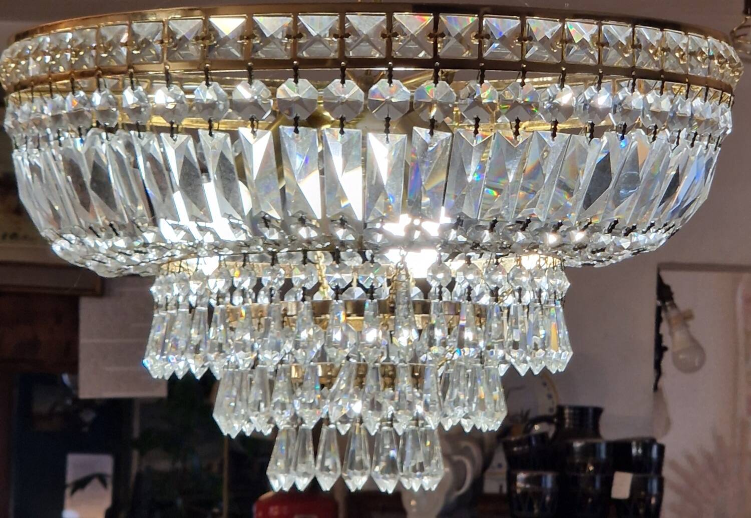 Lustre pampille vintage
