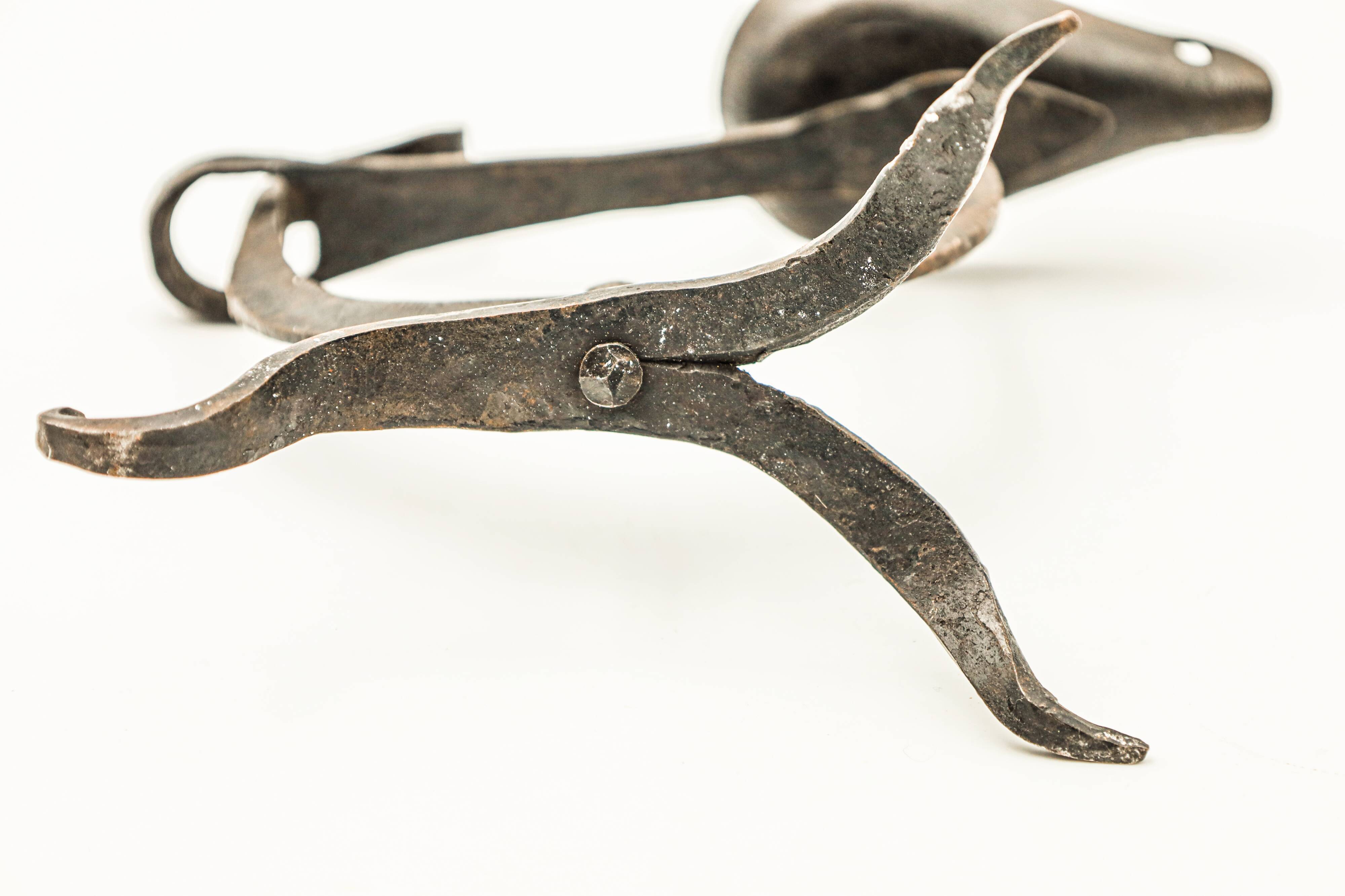 Wrought iron rooster candle holder Marolles workshop