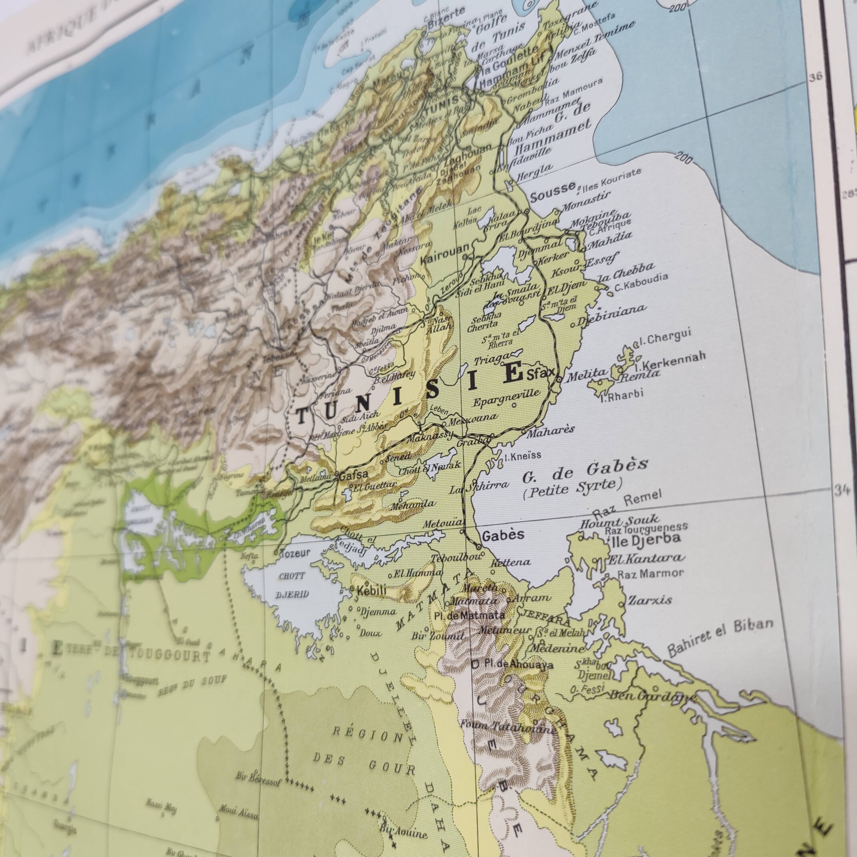 Carte Afrique du Nord 1950