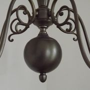 Five-light Flemish chandelier in silver-plated metal 5181