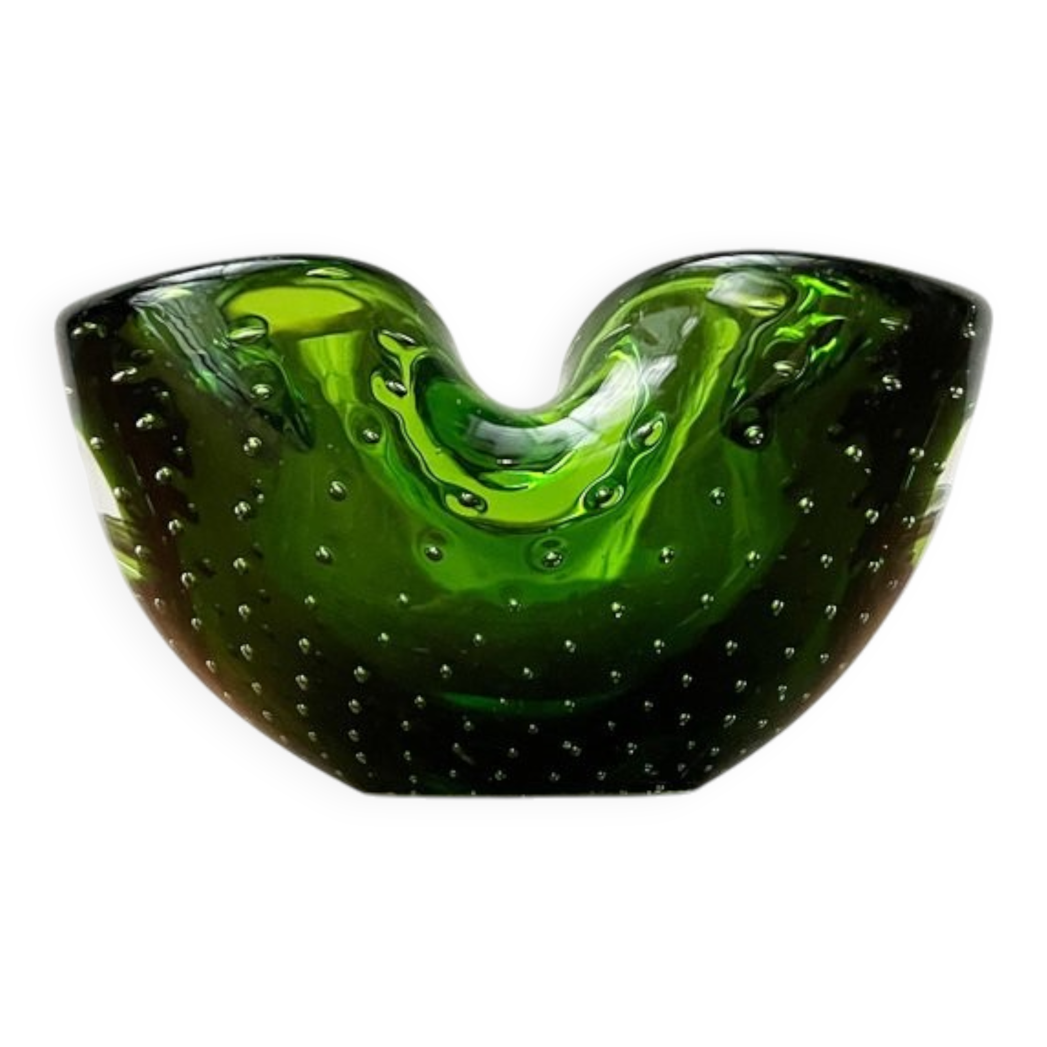 Vintage Italian Bullicante glass bowl from Murano.