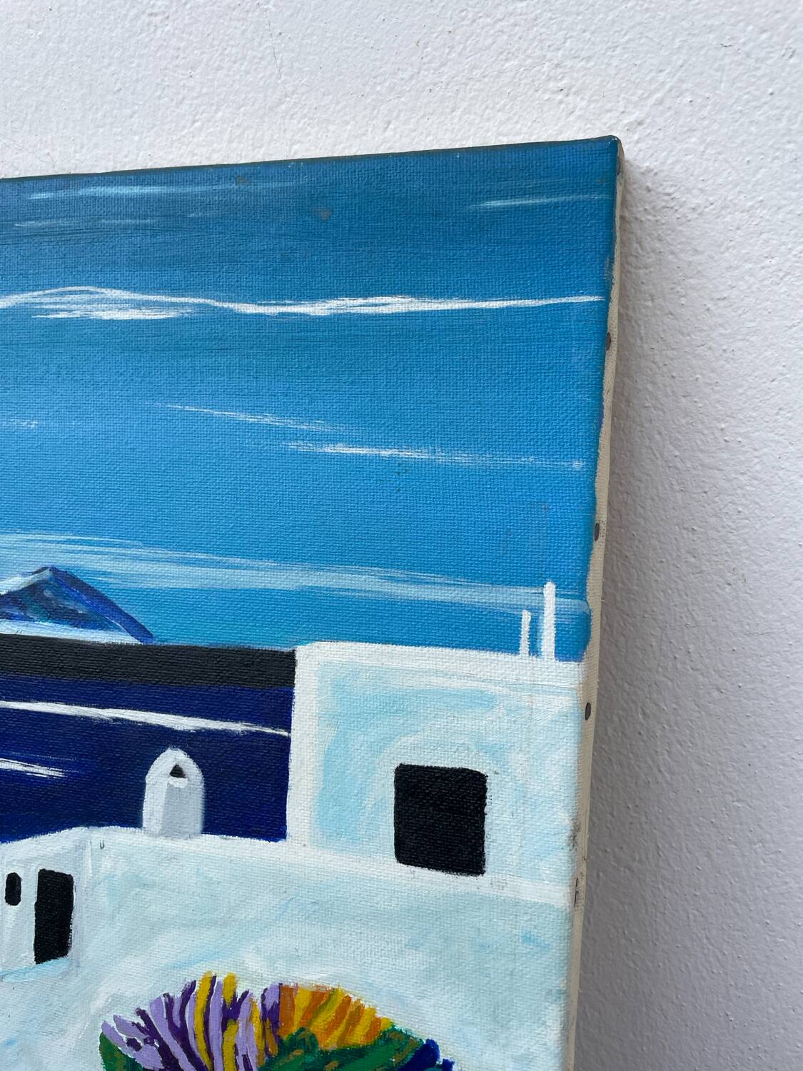 Huile sur toile paysage grecque