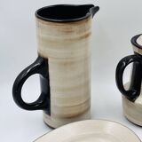 Vintage tableware service from West Germany from the 1970s.