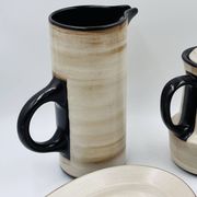 Vintage tableware service from West Germany from the 1970s.