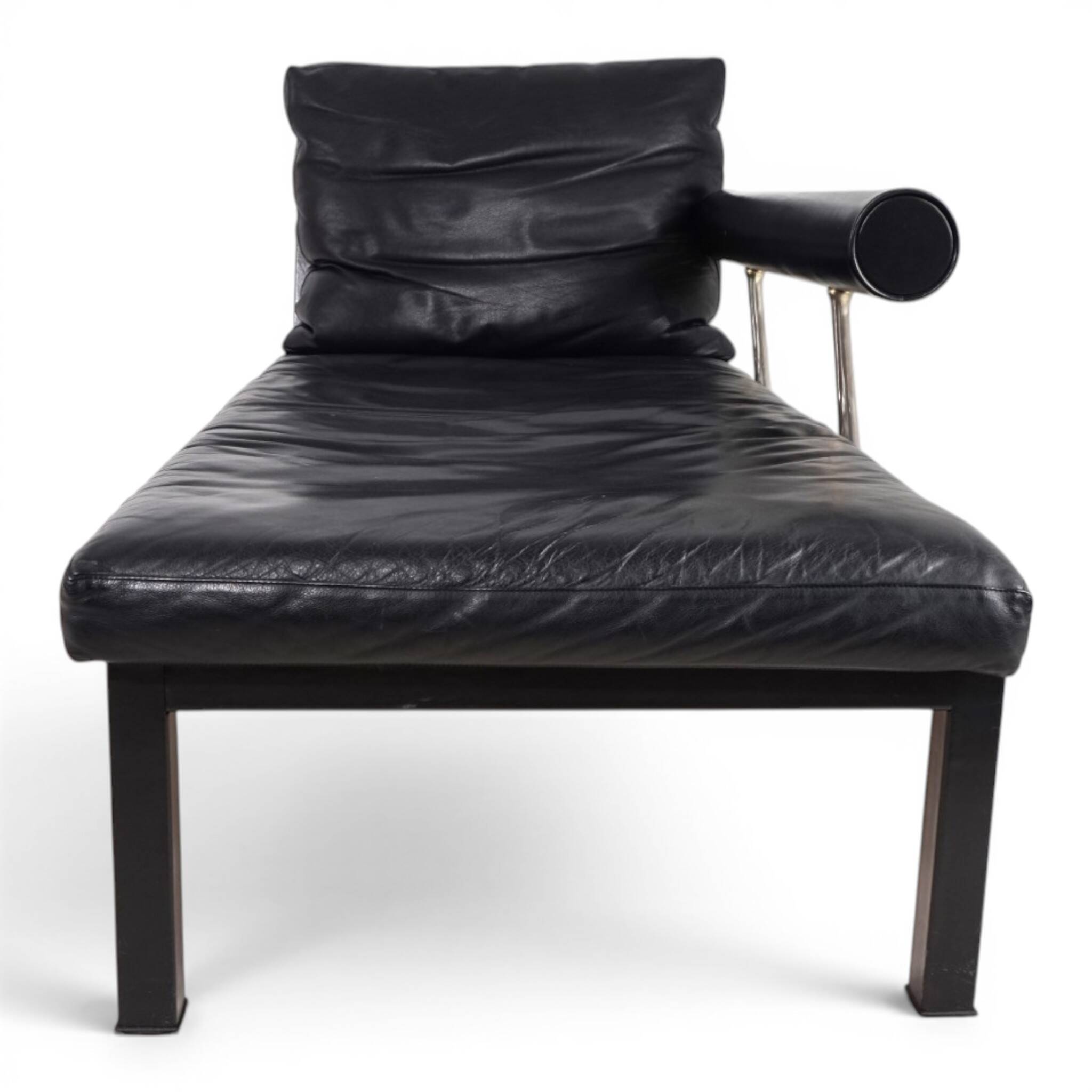 B&B Italia Baisity Leather Chaise Lounge / Daybed by Antonio Citterio, 1980