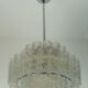 3-tier 1960s vintage mid century doria ice glass CHANDELIER with 45 glasses