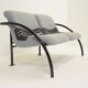 Sofa 2 places sofa seat Airborne - vintage years 80 / 90