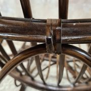 Rocking-chair en bambou rotin 1970 vintage