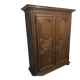 Louis XIII style wardrobe in solid oak wood