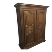 Armoire style Louis XIII en bois de chêne massif