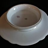 Flat plate heel porcelain of Paris monogram Ch. Pillivuyt XIXth