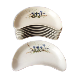 Suite of 9 cups of Limoges plates