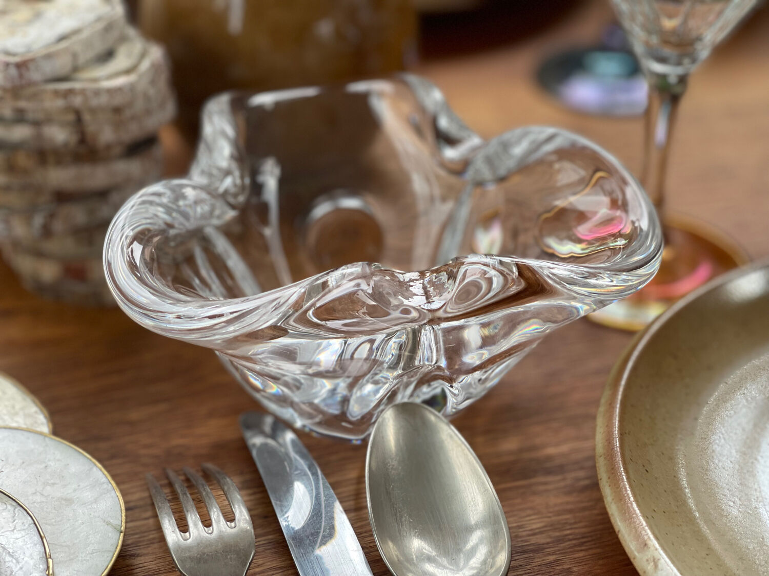 Empty crystal pocket of Sevres