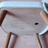 4 vintage Baumann Essor chairs in wood and skai from the 1960s