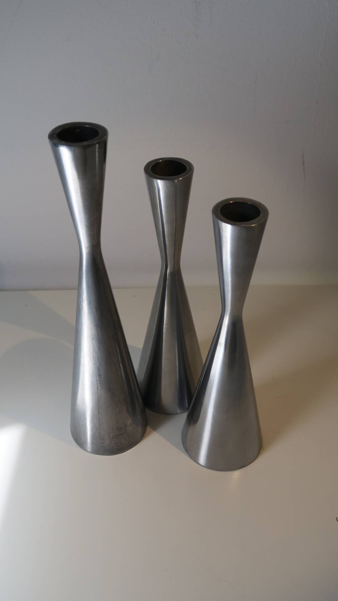 3 cast aluminum candle holders. Ikea Erika Pekkari