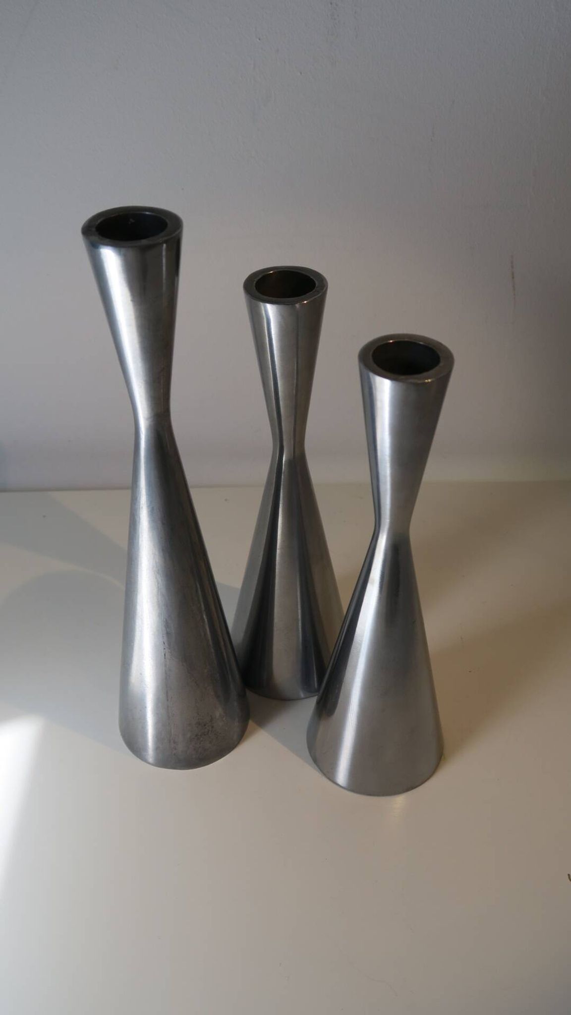 3 cast aluminum candle holders. Ikea Erika Pekkari