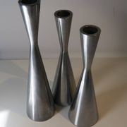 3 cast aluminum candle holders. Ikea Erika Pekkari