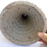 Pierre Digan-style sandstone and blue-collar candlestick