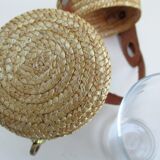 Curist glass - Vichy- and its straw basket