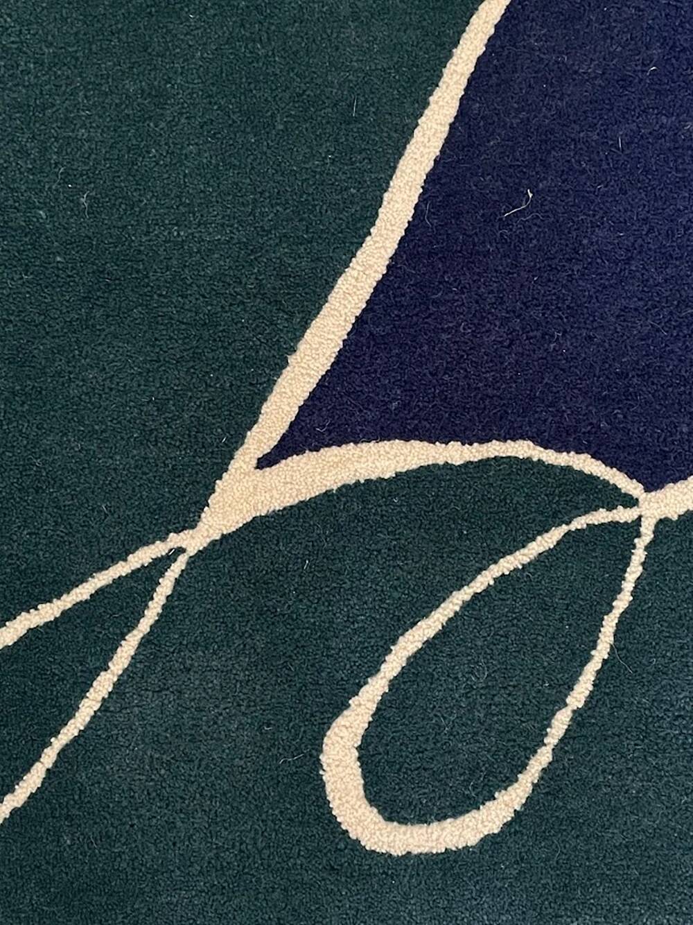 Large hand-tufted wool rug by Tisca Switzerland from the 1990s.