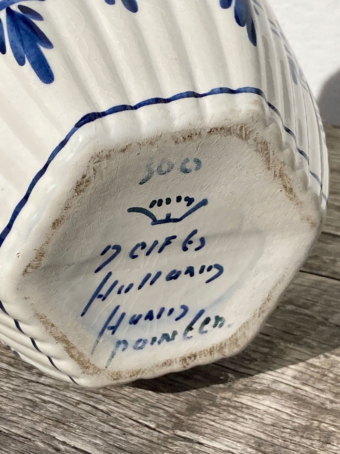 Pot couvert Delft bleu et blanc