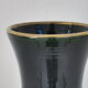 Vase in green enamelled earthenware and gold powder, signed Accolay, 1950-1970