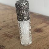 Salt bottle, cut glass, silver metal, Napoleon III, 19th century, object of curiosity, decor
