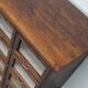 Vintage Dutch Oak Haberdashery Shop Cabinet / Vitrine, 1950s