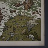 Lithograph by Henri Rivière Aspects of Nature - The Cliff