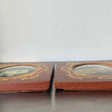 Paire de cadres en bois