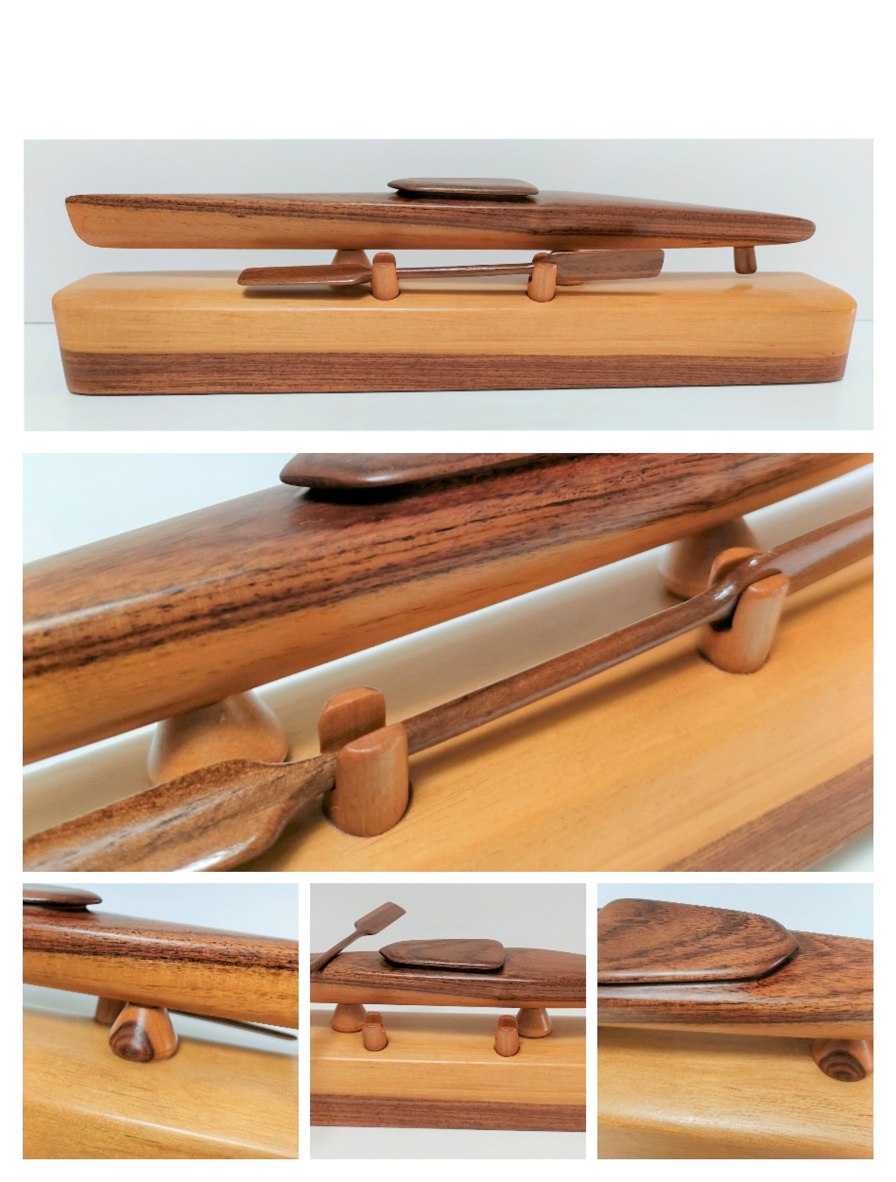 Kayak scale model violet wood