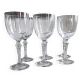 Set of 6 chiseled stemmed glasses