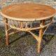 1970s round rattan coffee table