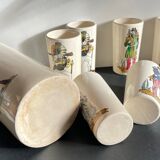 Orangeade service to vintage ceramic soldiers