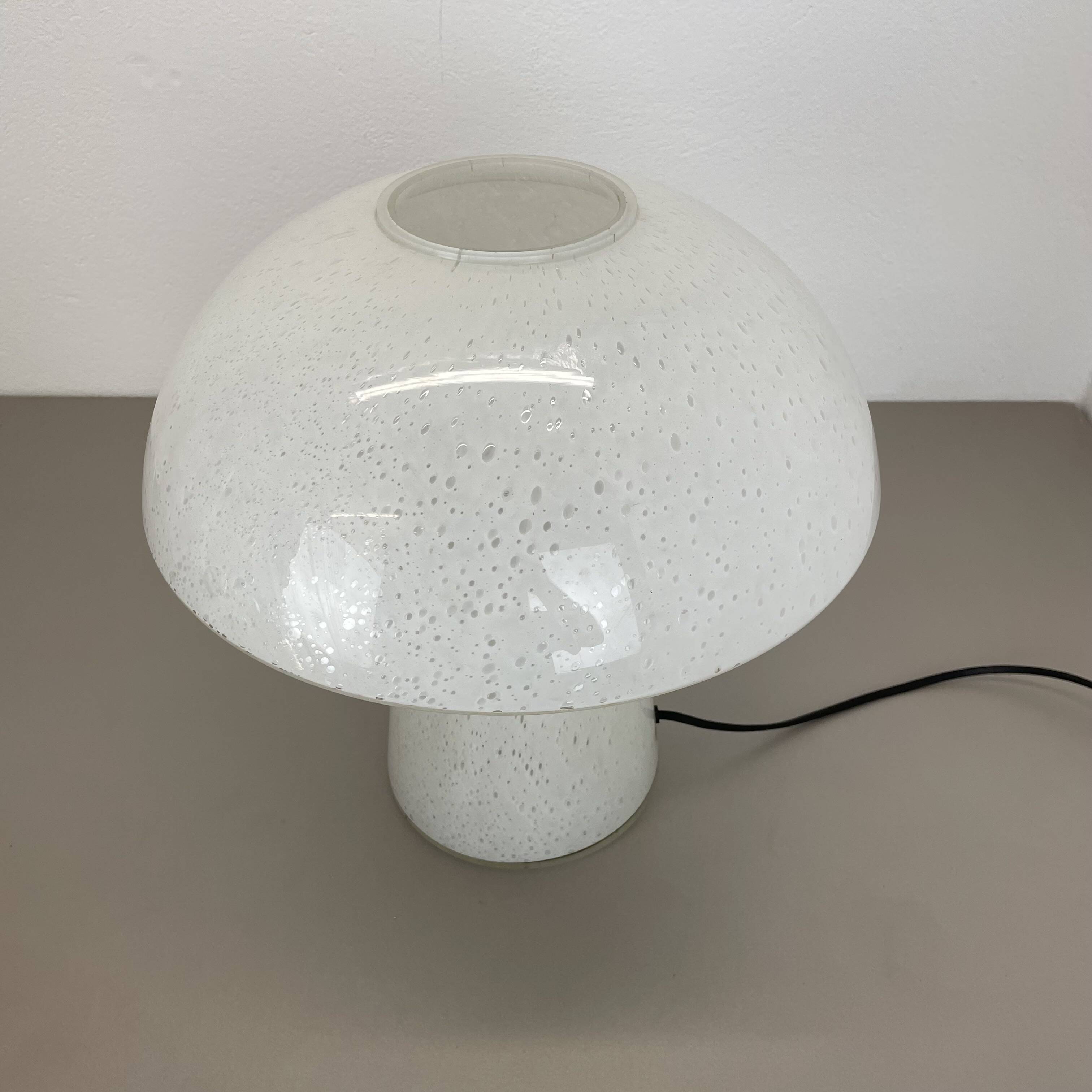 Large 36cm ufo glass table light made by glashütte limburg, germany, 1970s