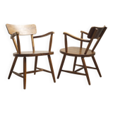 2x swedish cabin lounge armchairs