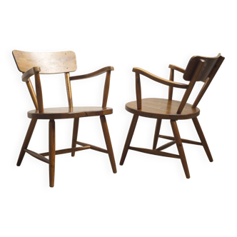 2x swedish cabin lounge armchairs