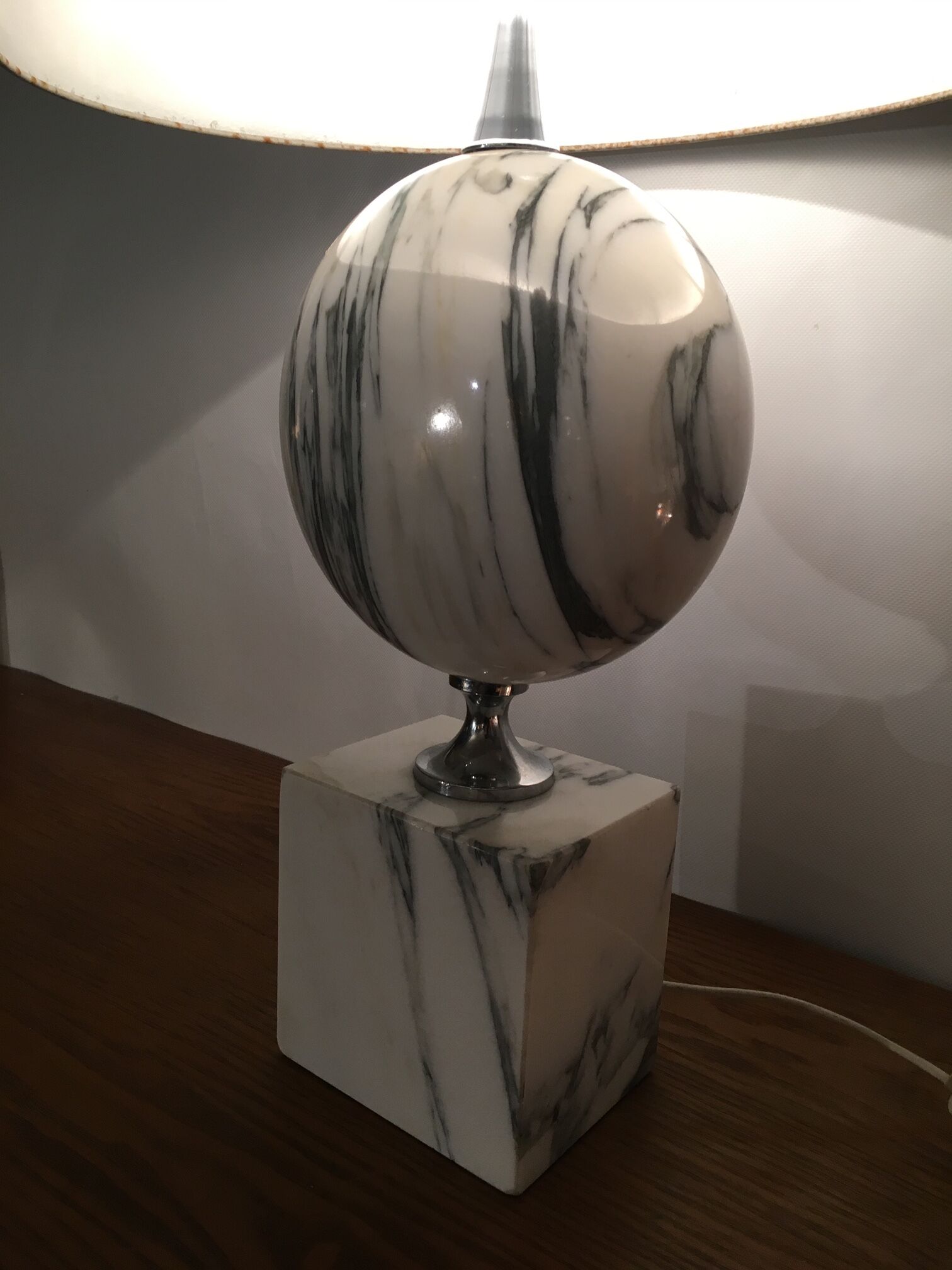 Marble barber lamp from the 70s