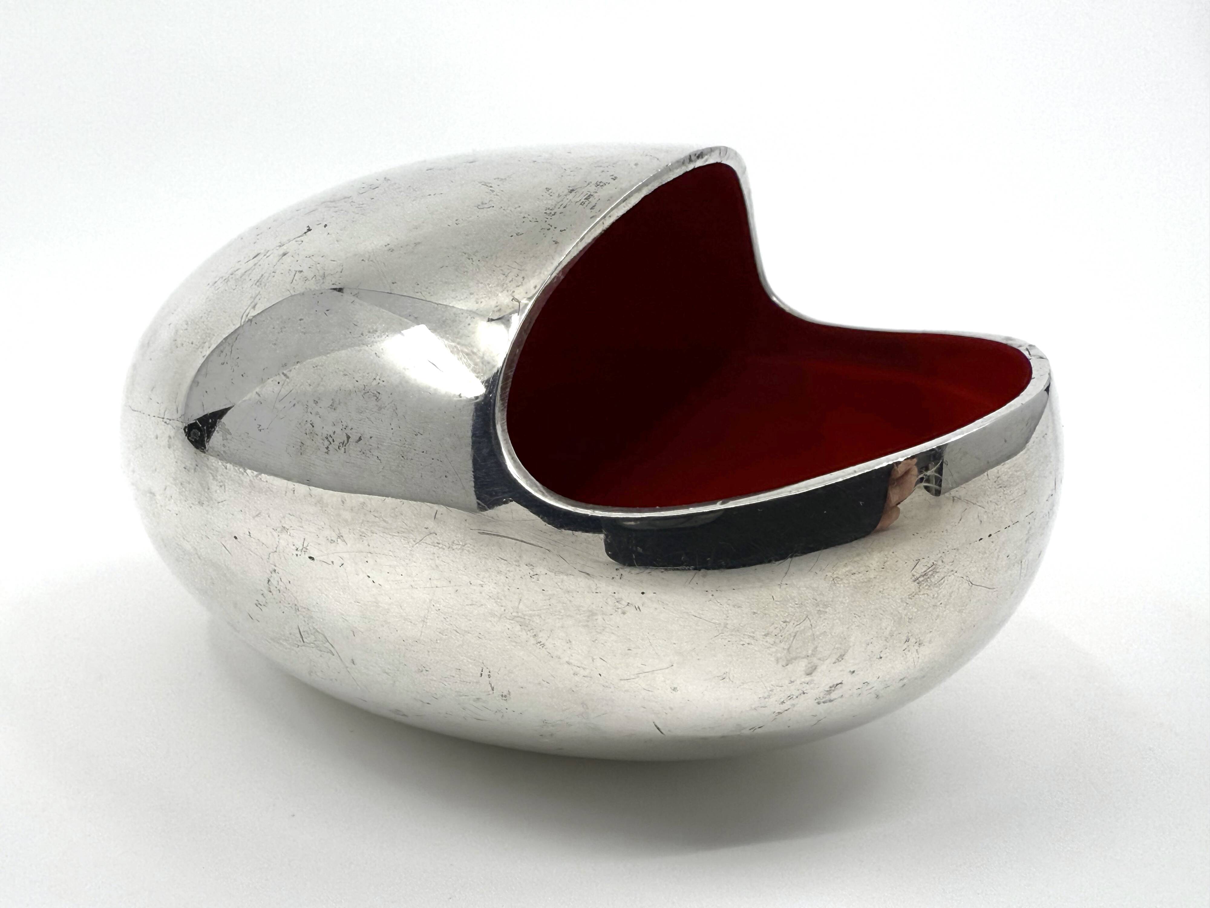 Cendrier moderniste "the smile" • Hans Bundle pour Carl Cohr • Danemark 50s