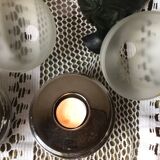 Trio of designer tealight holders
