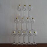 12 glasses of Arques crystal wine model Briançon 12 cl in boxes