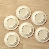 Series of six vintage dessert plates - Ceramica Quadrifoglio - geese decor - Made in Italy