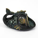 Cendrier en bronze de table ou à main de style milieu de siècle par Walter Bosse