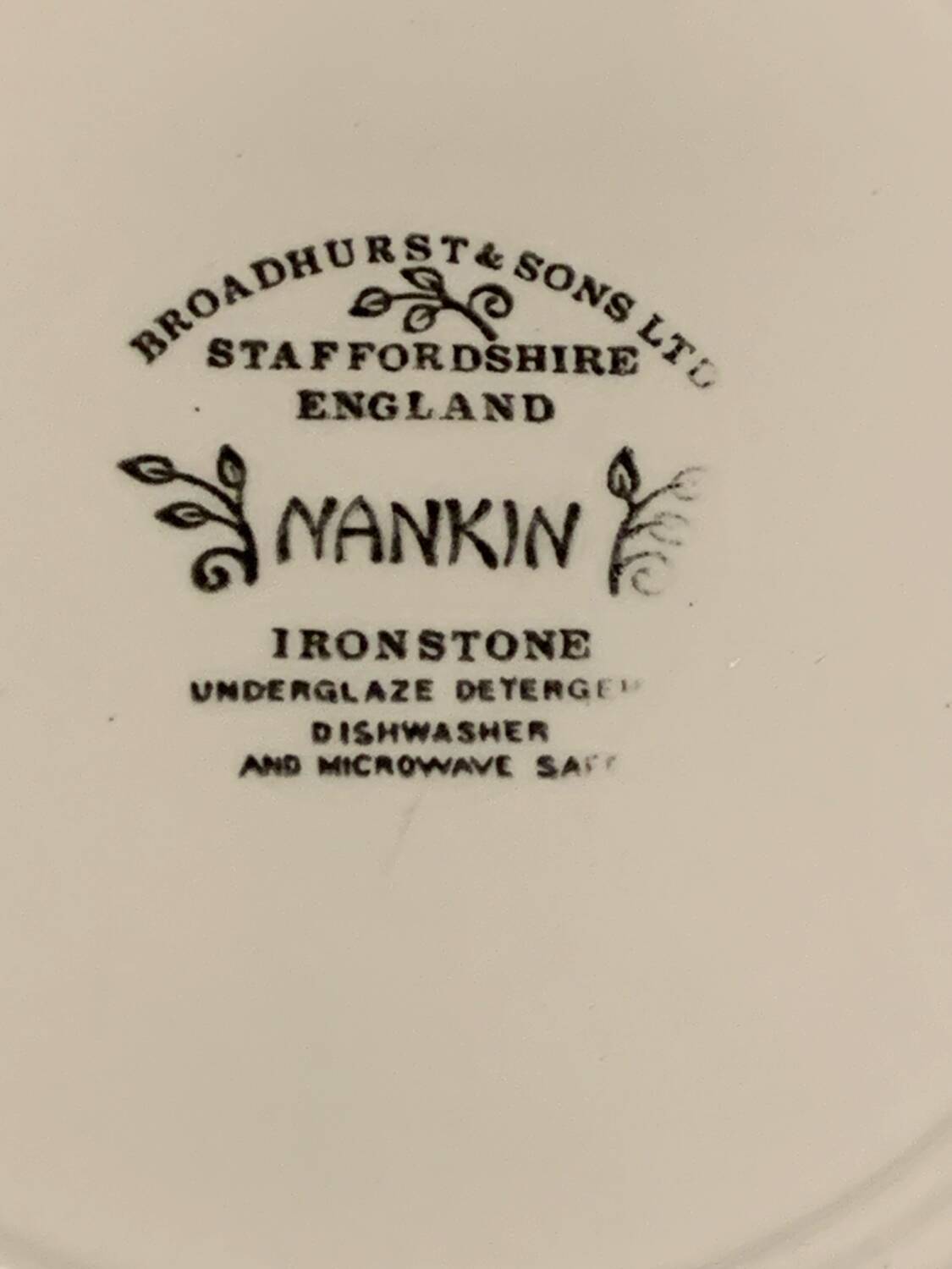 Broadhurst and Sons Ltd Nanking Plate