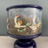 Two Thomas Sergent planters in Palissy majolica