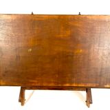 Vintage architect's desk table adjustable height and folding tilt with counterweight 1930